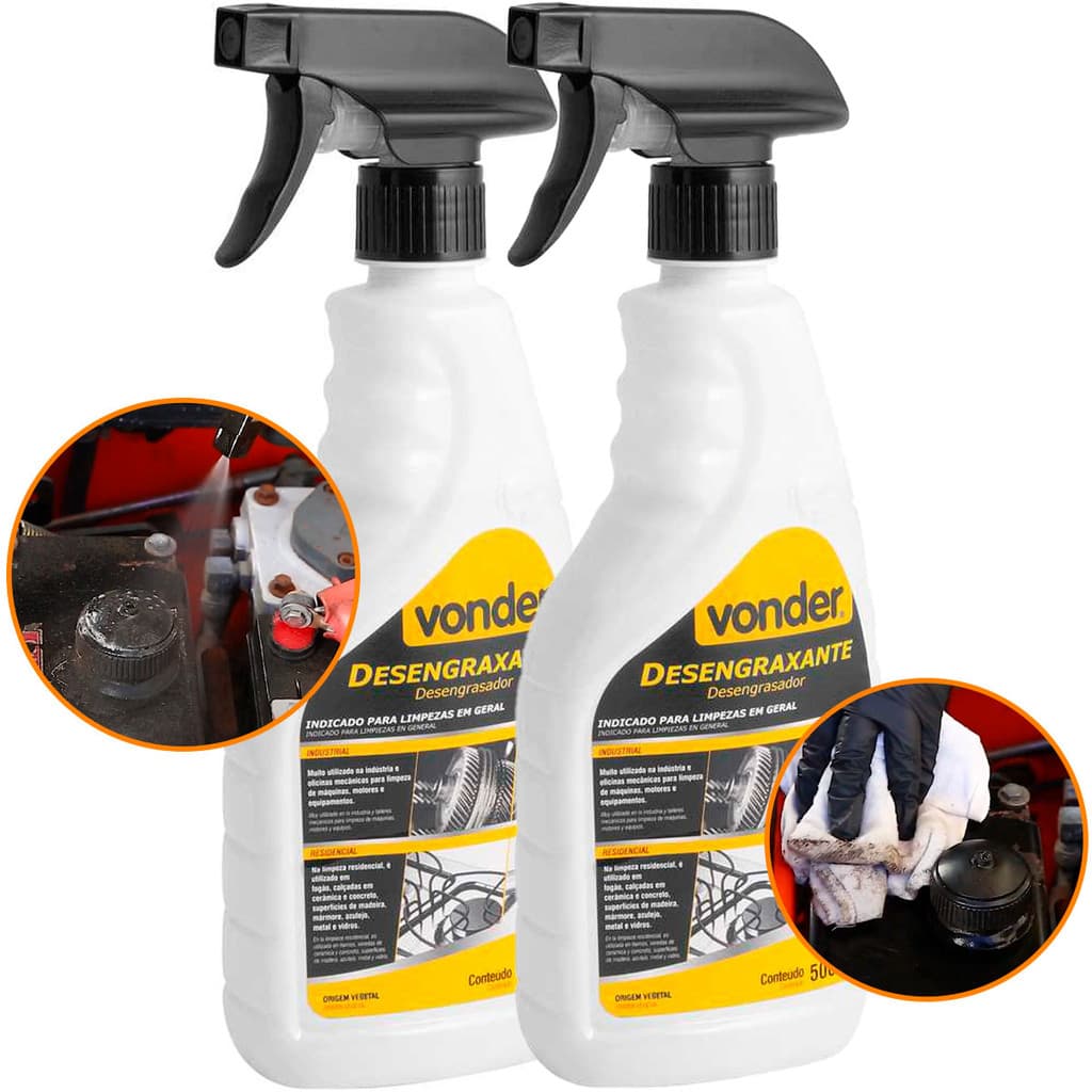Kit 2 Desengraxante Automotivo Limpeza Pesada Vonder 500ml