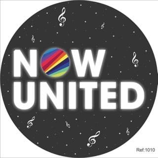 Painel Now United Redondo Tecido Sublimado 1,50x1,50m Com Elástico Para Festa e Decoração