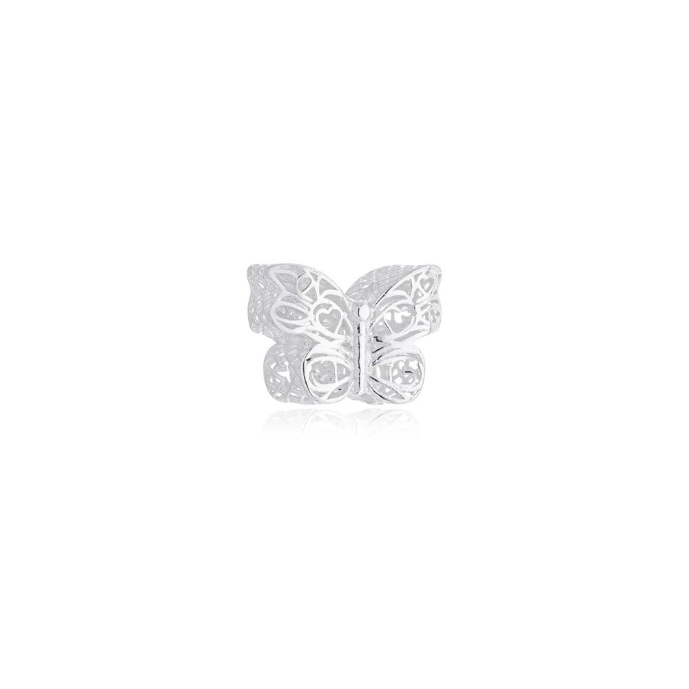 Berloque 3D Borboleta Prata 925 1cm