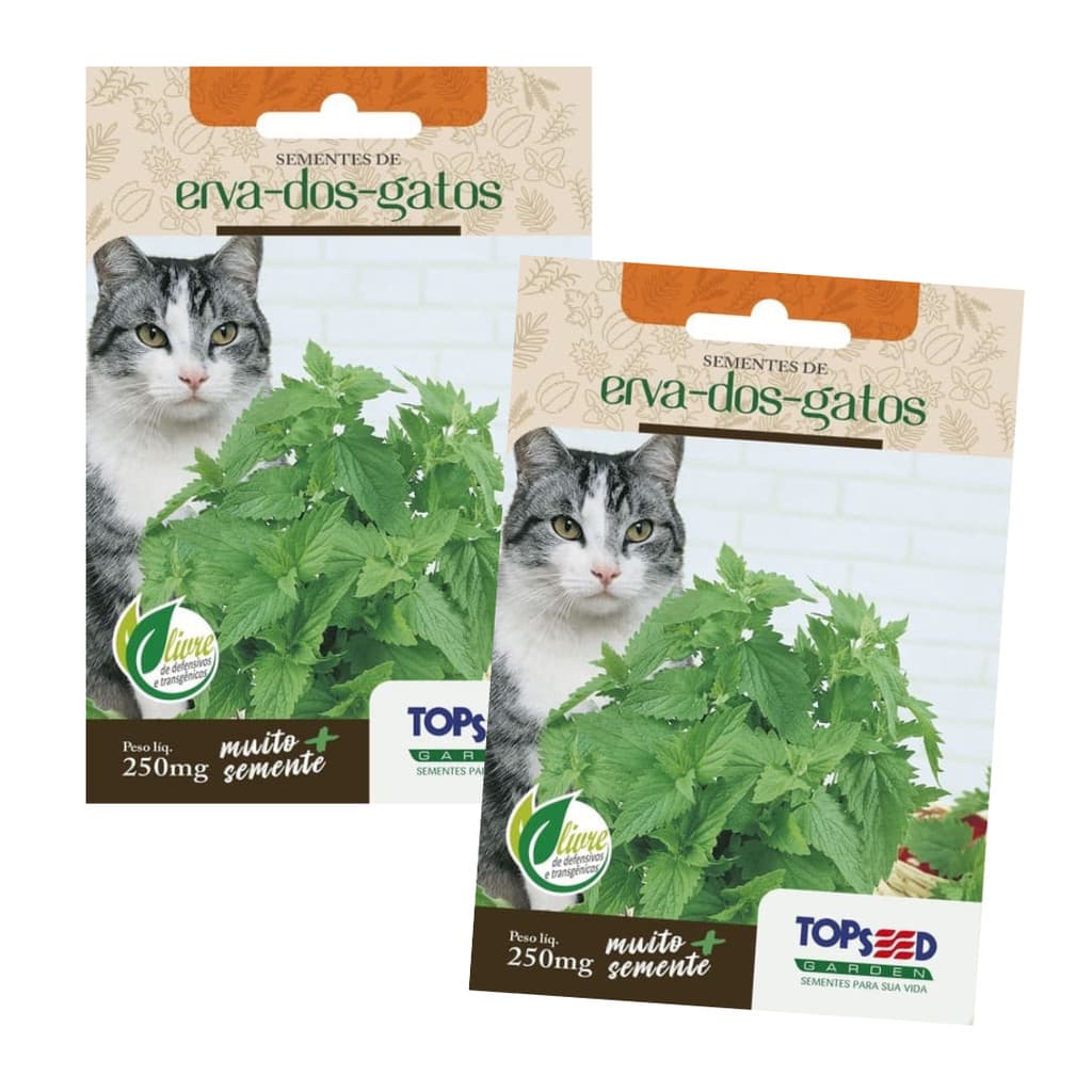 Kit 2 Envelopes Erva-dos-Gatos CatNip | Topseed