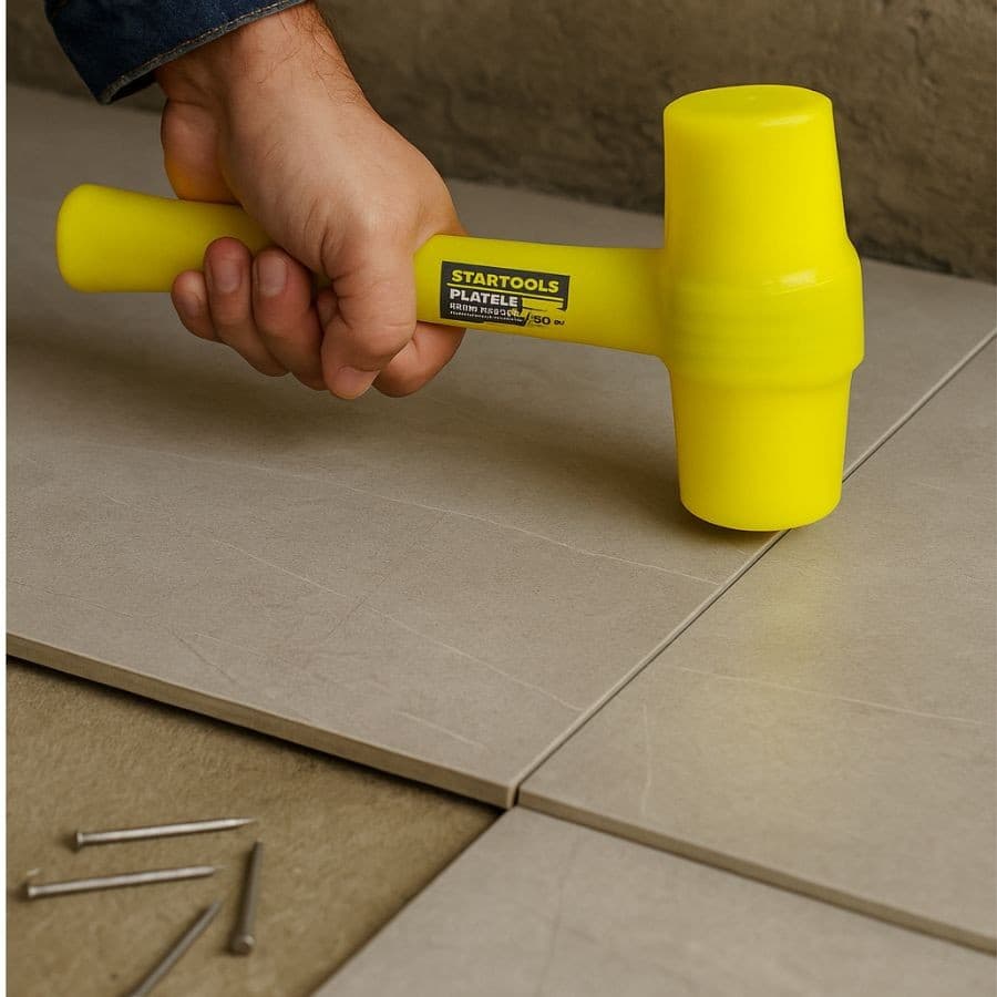 Martelo De Borracha Cabo Plástico 45mm Startools 31,5CM