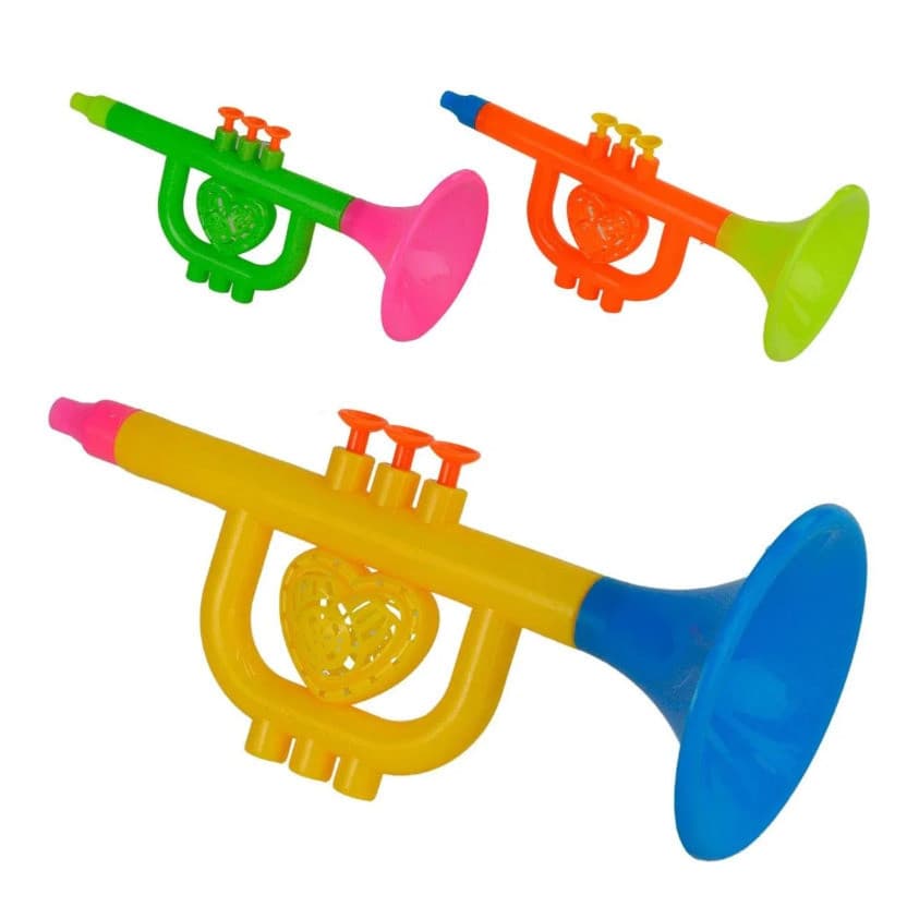 Brinquedo Corneta Musical Infantil De Plástico 22cm - Cores SortidascDia das crianças Lembrancinha aniversario