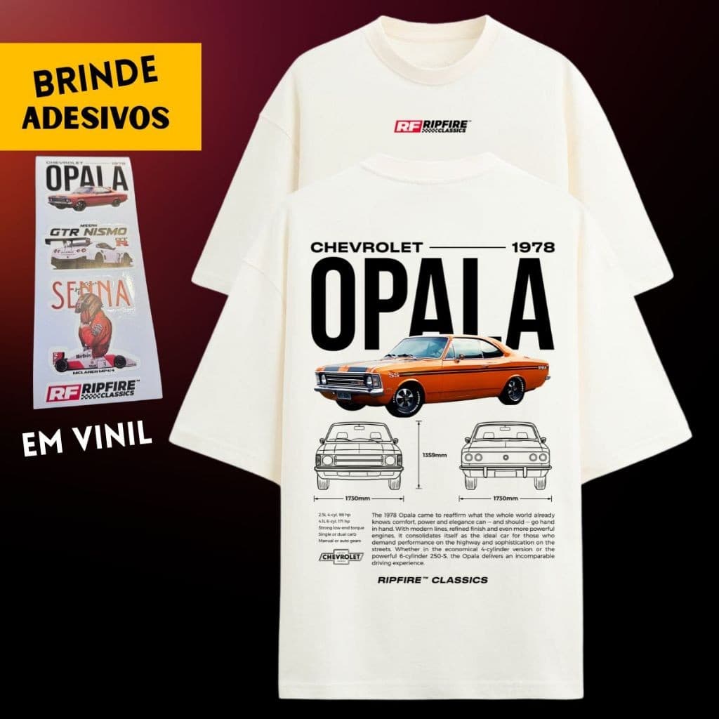 Ripfire Camiseta Oversized Streetwear Opala  Classics 1978