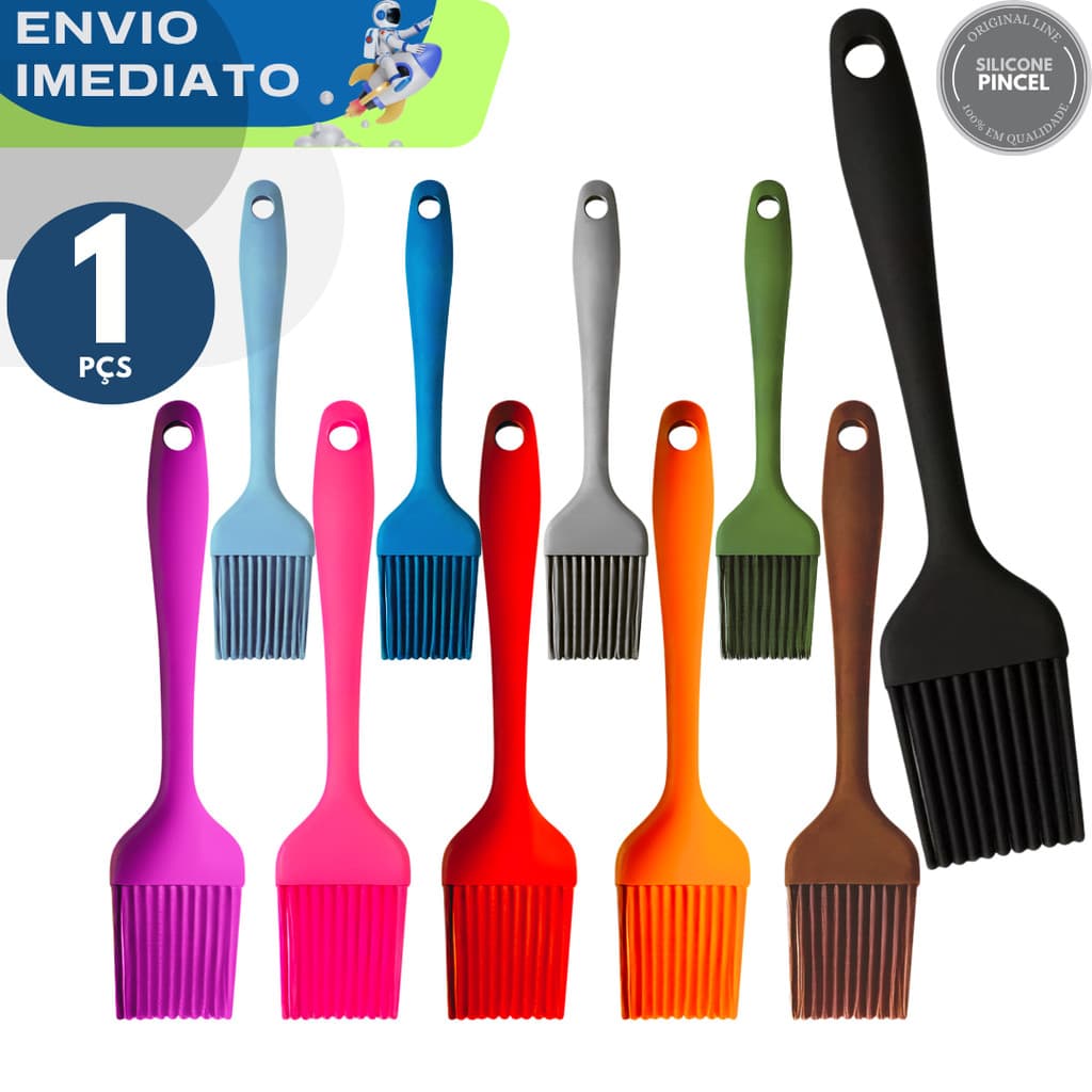 1 Pincel de Silicone Confeitaria Utensílios de Cozinha Casa Resistente Pincel Culinário Premium Qualidade