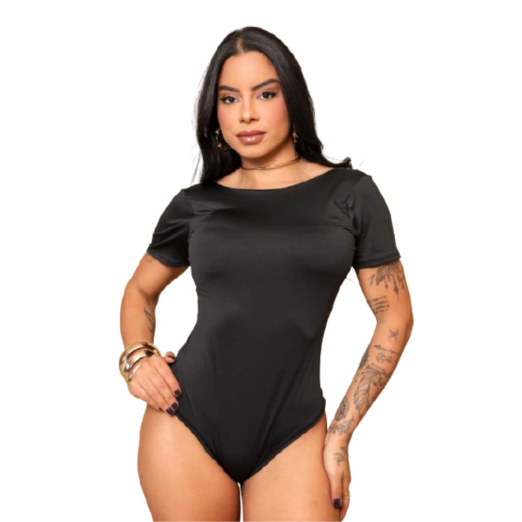 Body Feminino Básico Sem Bojo Tecido Suplex Moda Tendência