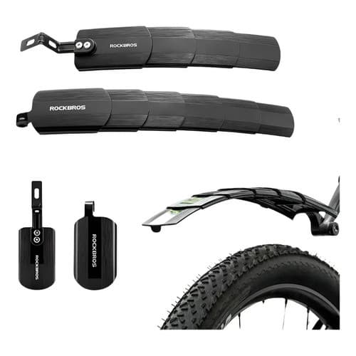 Paralama Dianteiro Traseiro Bicicleta Bike MTB Aro 26 29 Retrátil Rockbros Nylon Par Para Lama speed