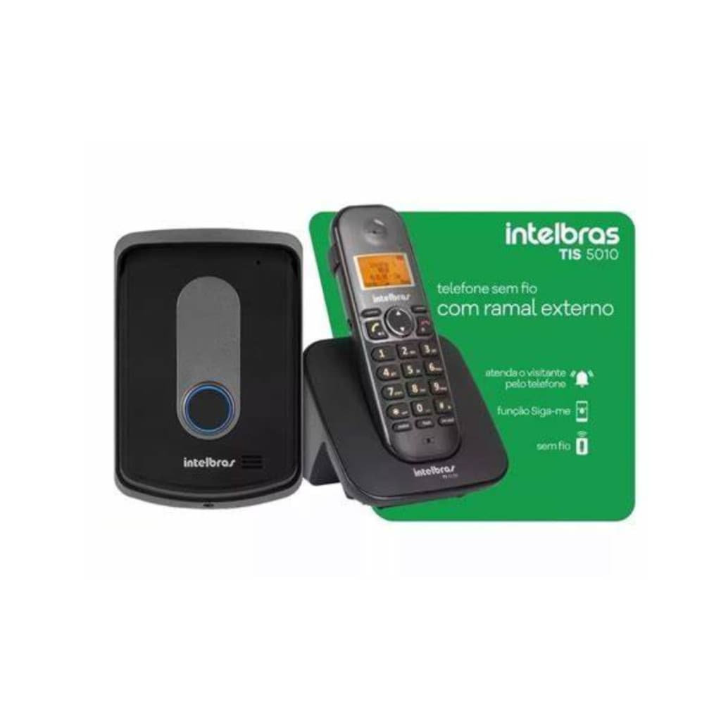 Porteiro Eletrônico Interfone Telefone Sem Fio Intelbras Tis5010 Com Ramal Externo