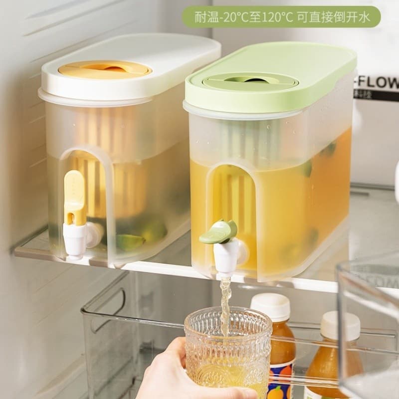 Dispenser de Grande Capacidade 3L com Torneira, Garrafa de Limonada e Copos para Refrigeração