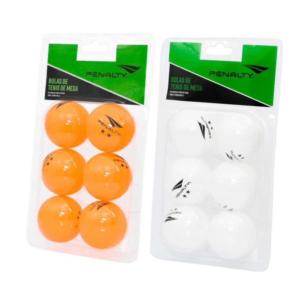 Kit 6 Bolinhas Ping Pong Penalty Profissional 40mm (padrão ITTF) Bolas Tenis de mesa