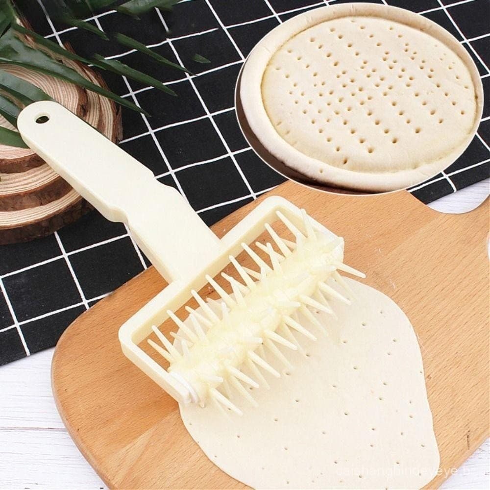 Perfurador De Massa De Pizza Kesselmanmoda , Pino De Rolo Com Alça Pendurável , Rodas De Agulha De Torta De Plástico DIY
