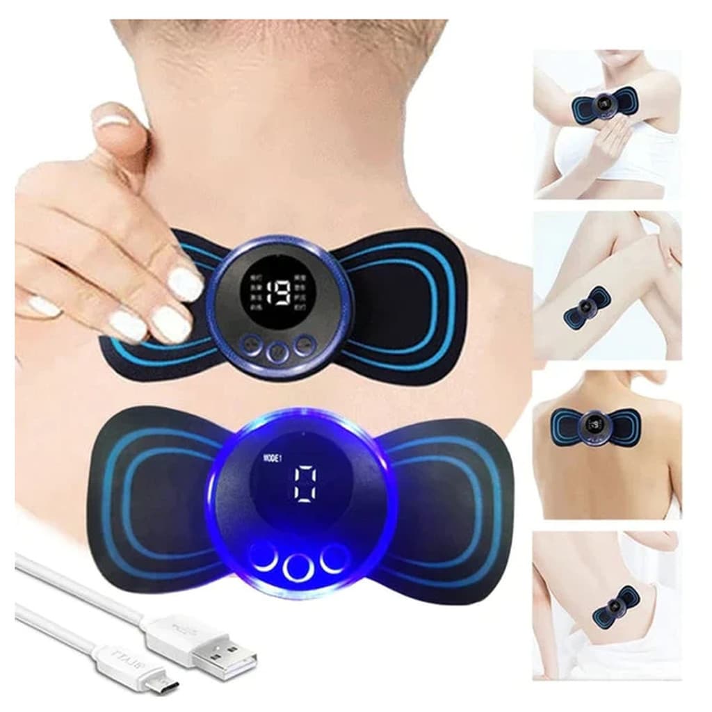 Massageador de Pescoço Pernas Lombar Braço Dor Coluna Sem Fio EMS Patch Recarregável Estimulador