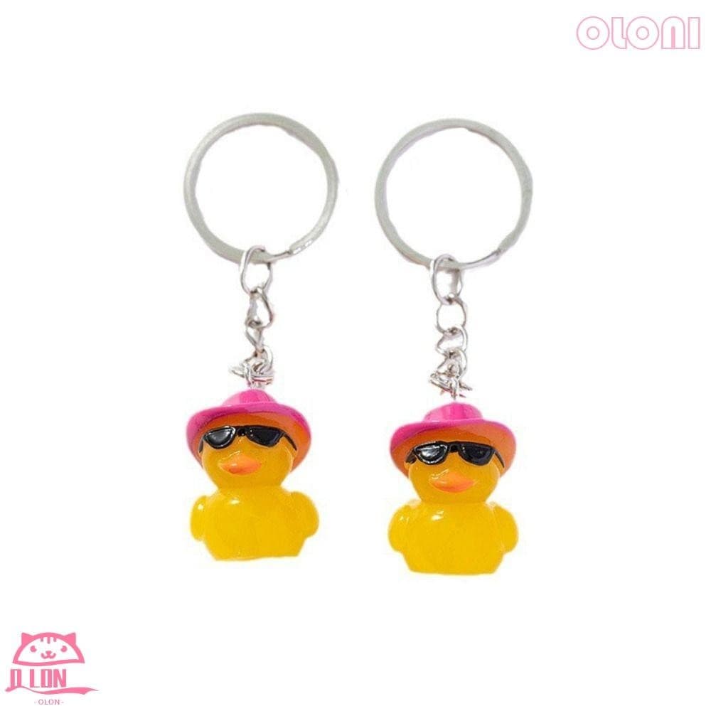 BOLONIMY Chaveiro De Pato De Desenho Animado , Animal De Moda Criativa , Pingentes Artesanais De Resina Adorável Porta-C