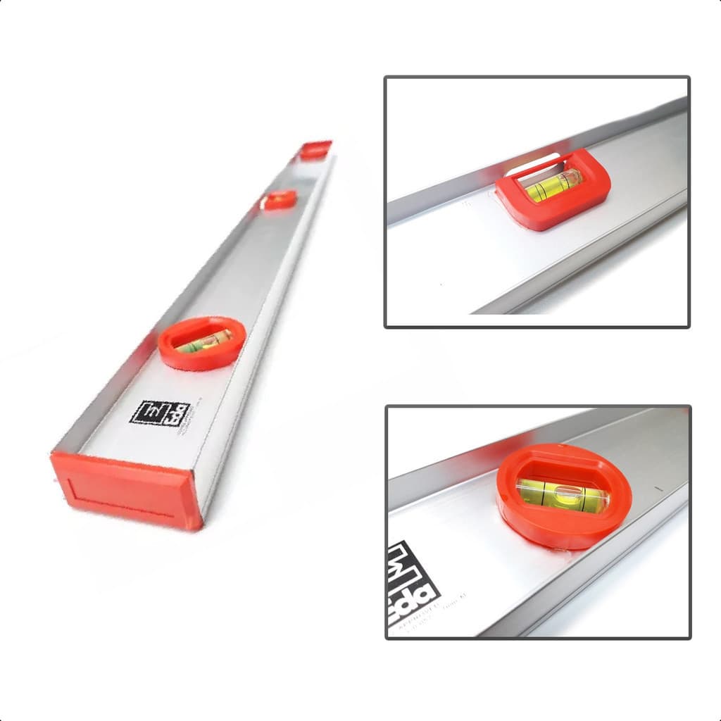 Nível de Alumínio 100cm 3 Bolhas Profissional