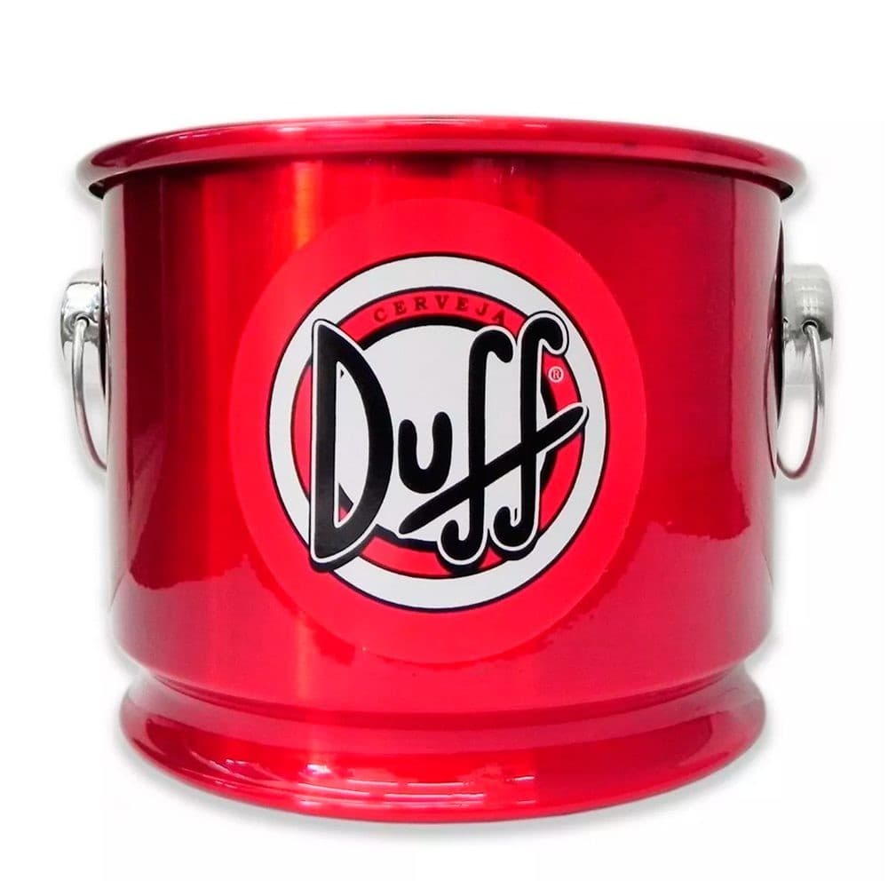 Balde de Gelo Térmico em Alumínio 12L Grande Red - Cerveja Duff Beer