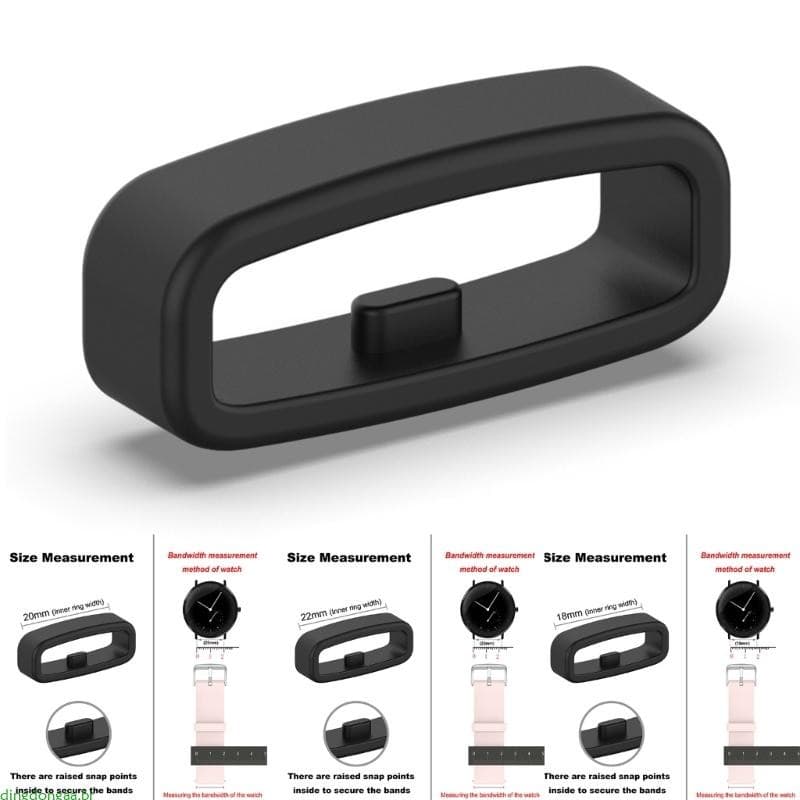 Dongdonga 10 Peças Prendedor Cinto Relógio , Laços Anel 18mm 20mm 22mm , Substituição Pulseira Smartwatch , Retentor Ho