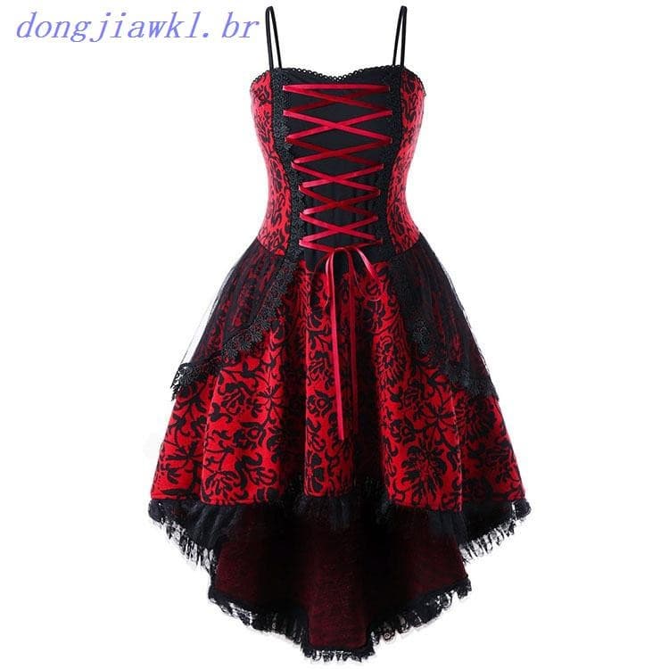 Xhz Vestido Sem Manga Com Bainha De Renda Em Camadas Com Espartilho Plus Size
