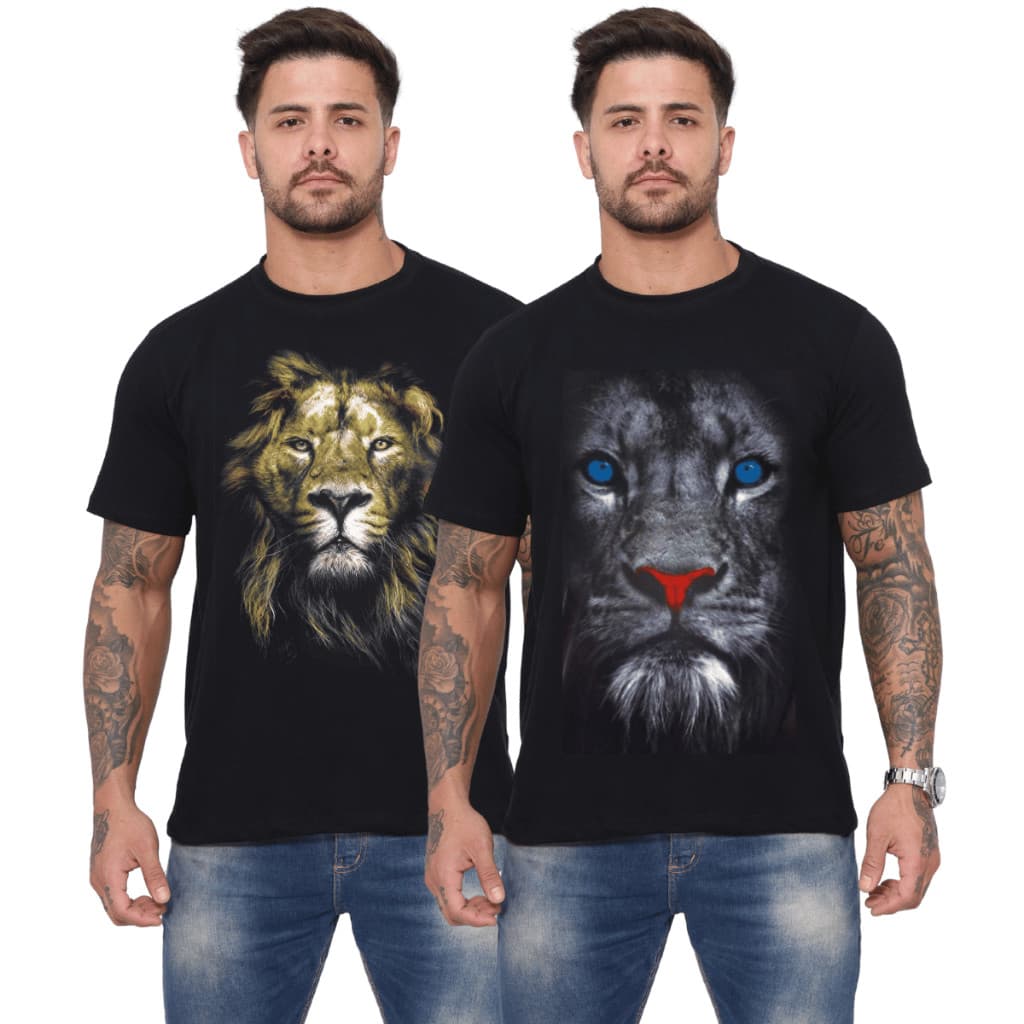 Camisa Camiseta PRETO  Yeshua Cruz Leão Moda Evangélica Masculina Unissex ENVIO IMEDIATO