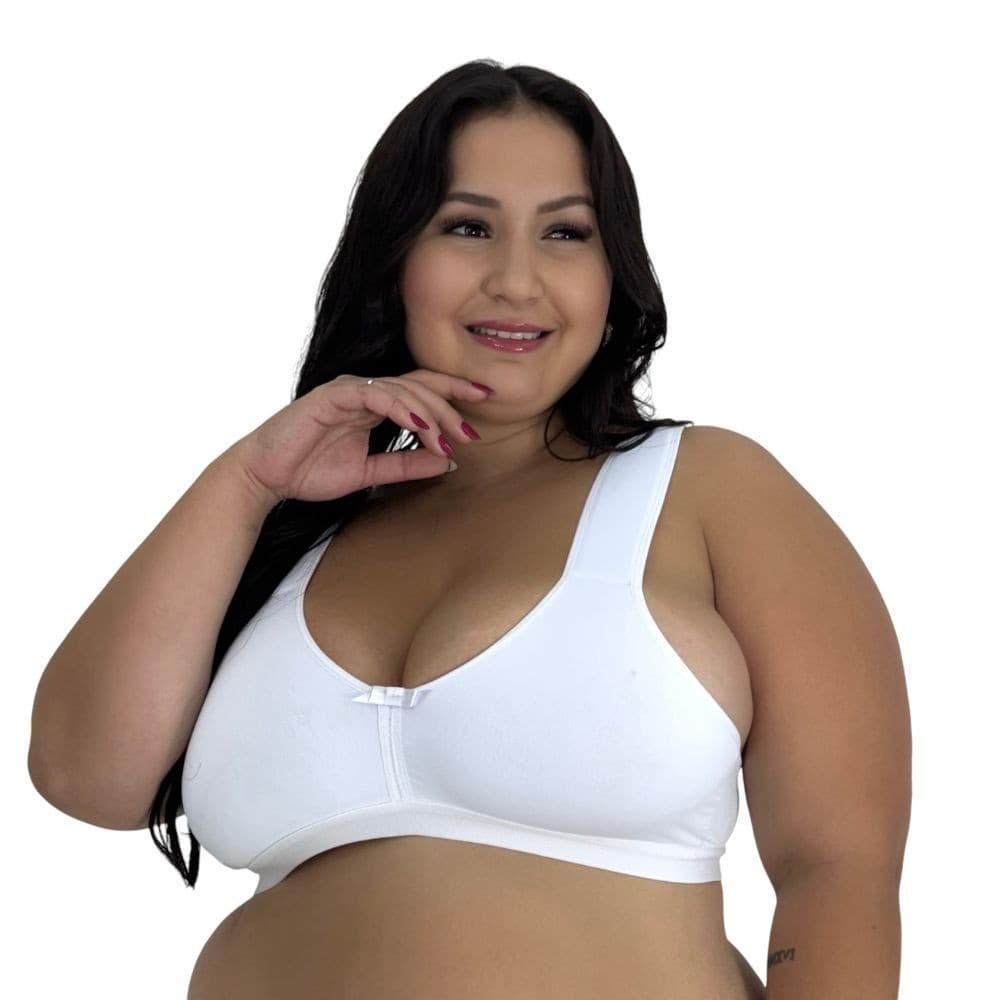 Sutiã Plus Size com Alças Acolchoadas de Espuma Super Reforçado Sustentação M ao 54 Cléo