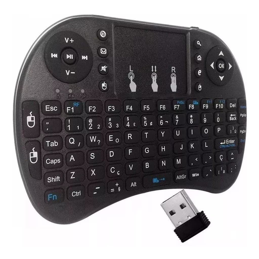 Mini Teclado Led Wireless Keyboard Mouse Smart Tv