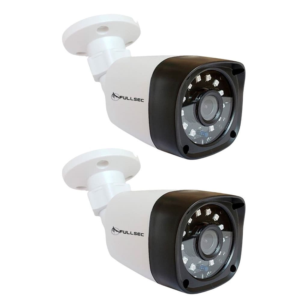 2 Câmeras Segurança Bullet Ahd Externa 20 Metros Fullsec