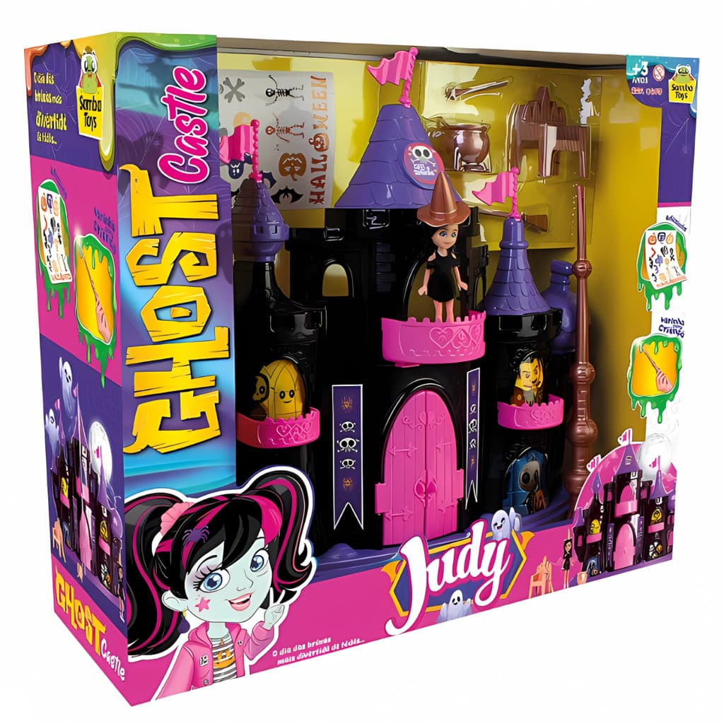 Castelo da Judy Ghost Mini Boneca Acessorios Samba Toys Brinquedo Menina