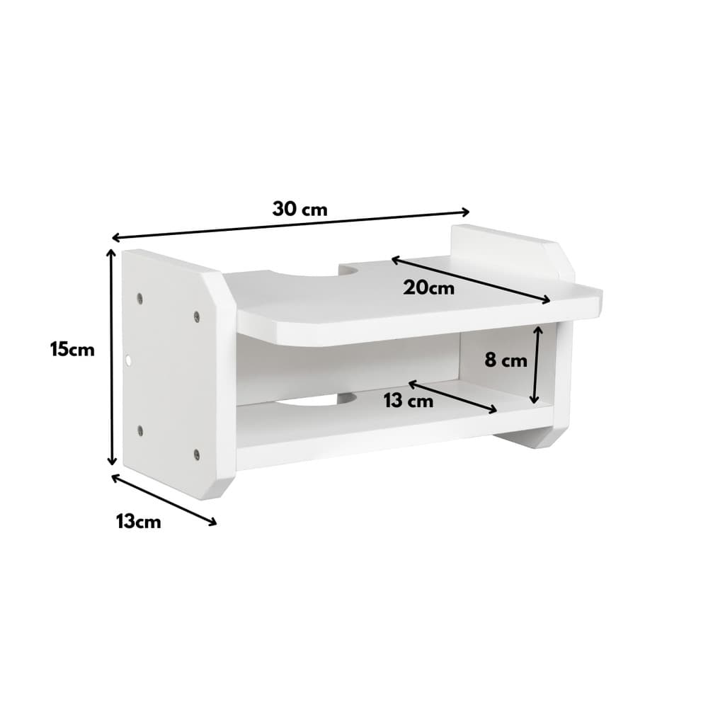 Prateleira MDF Resistente até 5kg Suporte Invisivel Para Roteadores Modem de Tv e Video Games