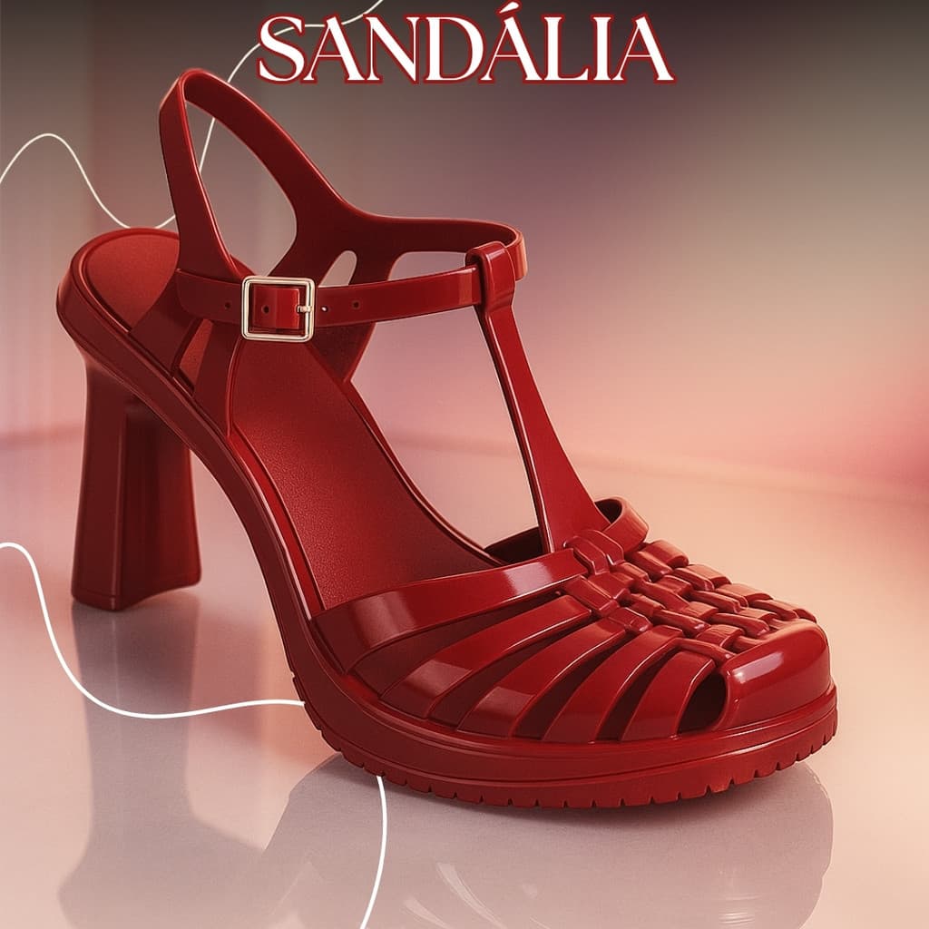 Sandália Feminina Visual Leve Estilo Vixen com Salto Vixen - Oferta