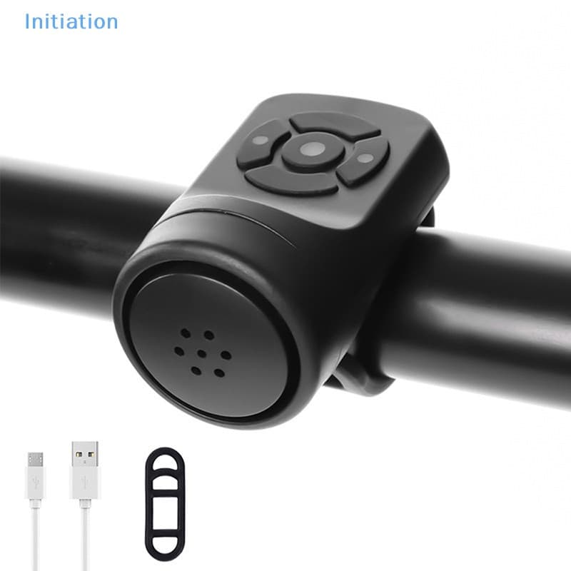 Bicicleta De Iniciação Buzina Elétrica Preta ABS USB Recarregável Ciclismo Anel De Alarme De Com Alto Guidão