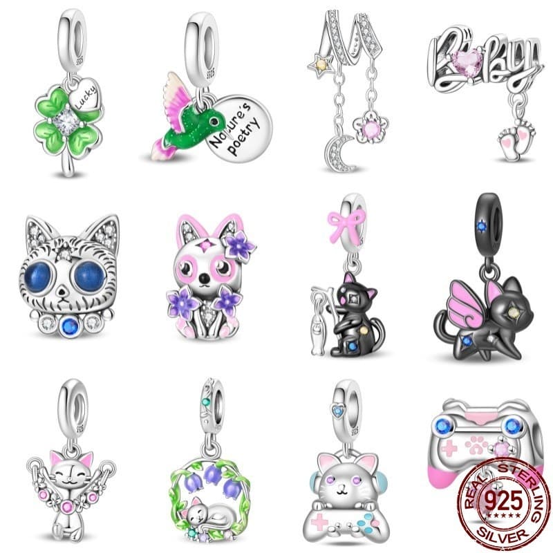 Pulseira Original charme S925 prata de alta qualidade sem perda Glos compatível pulseira DIY jóias fazendo presente