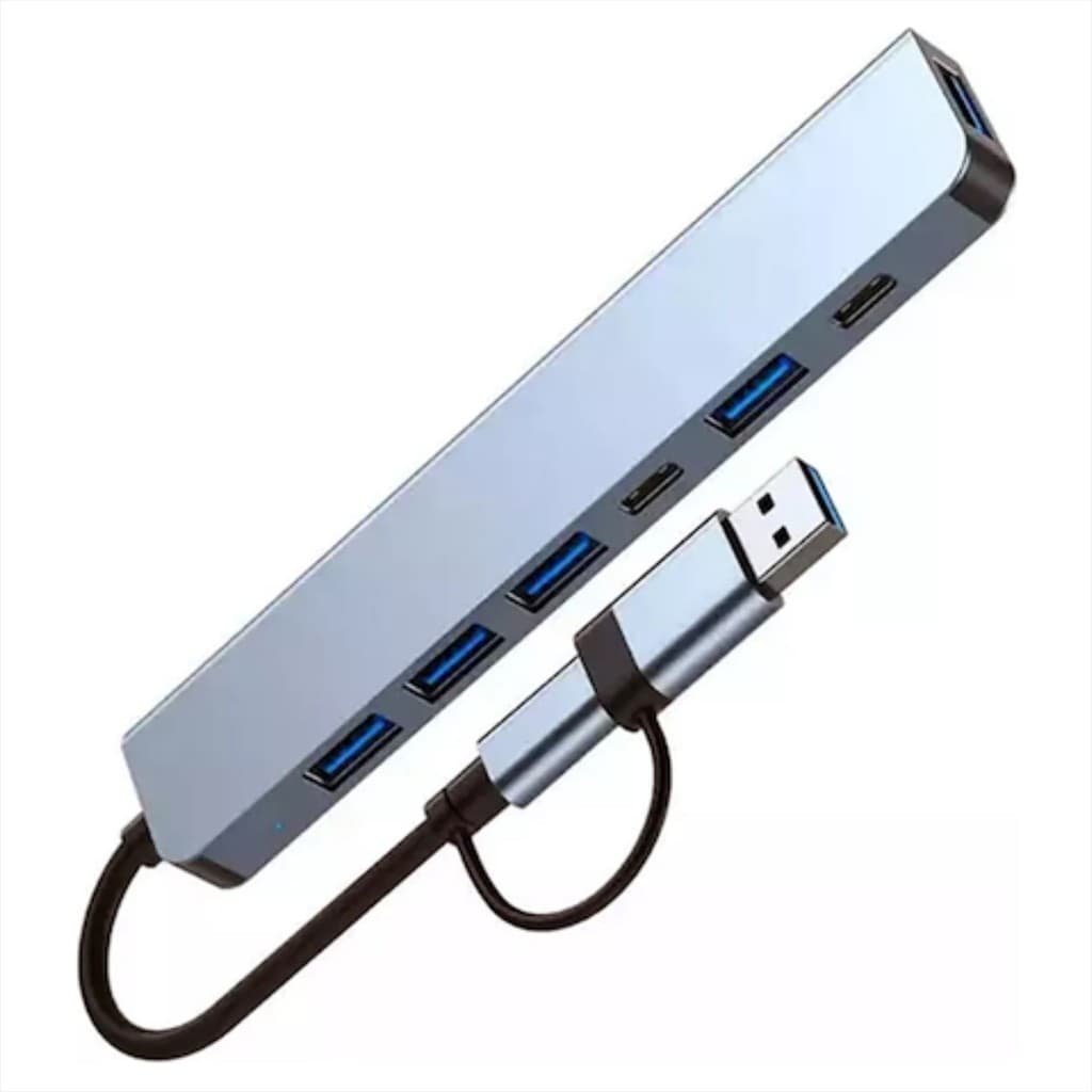 Adaptador Compativel com Macbook Hub Usb-c Air M1 M2 7 em 1