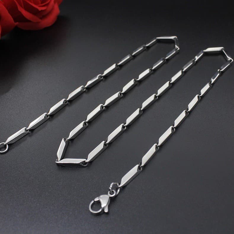 Corrente Masculino Colar Aço Inox 60cm Cordão Prateado Não Perde a Cor