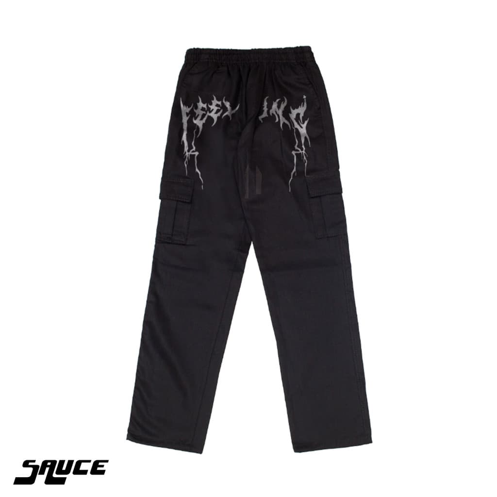 Calça Cargo Feeling Sarja Streetwear Unisex