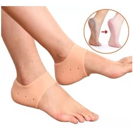 Kit 1/2/3 Pares Meia Palmilha Silicone Gel Ortopédica Calcanhar Esporão Cor Da Pele GB