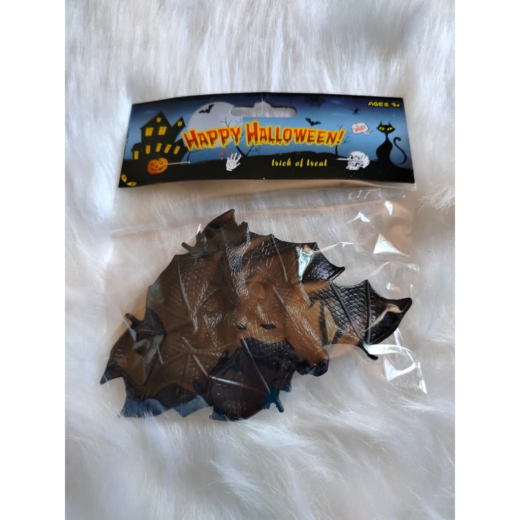 Morcego Plástico Decorativo Halloween 9cm Pacote 5 Unidades