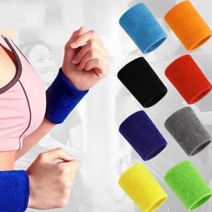KIT 20 Pares de Munhequeira Toalha Pulso Cores Algodão Unissex Masculino Feminino Esportes Cross Fit