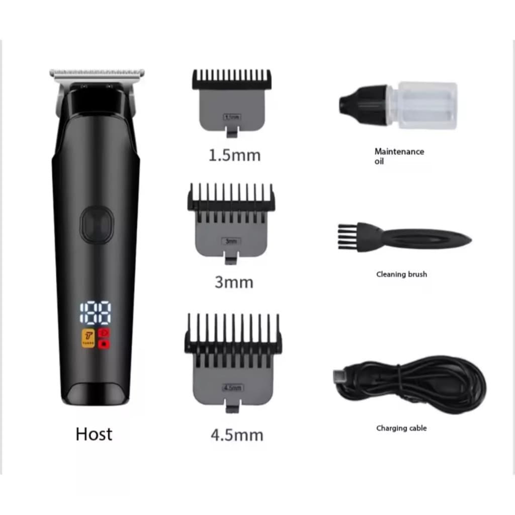Máquina De Cortar Cabelo Sem Fio Sokany Cor Preto Barbeiro