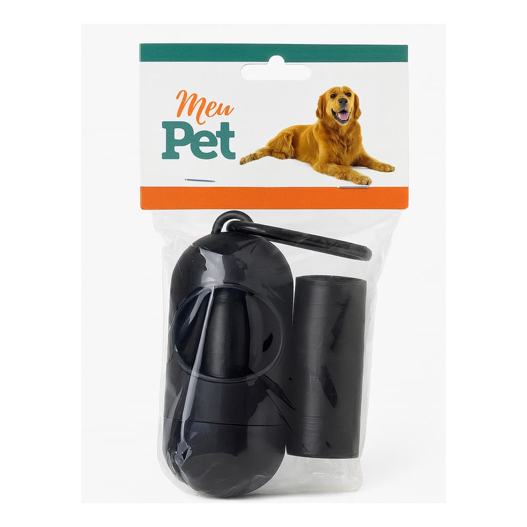 Kit Porta Saco Pet + 6 Saquinhos Higiênicos P/ Cães E Gatos