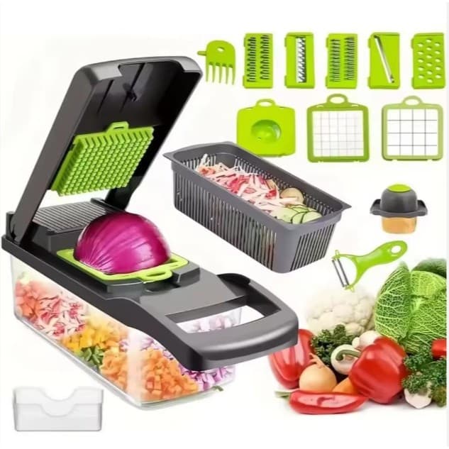 Conjunto Cortador Ralador Multifuncional Manual 16 Pecas Utensílios Cozinha