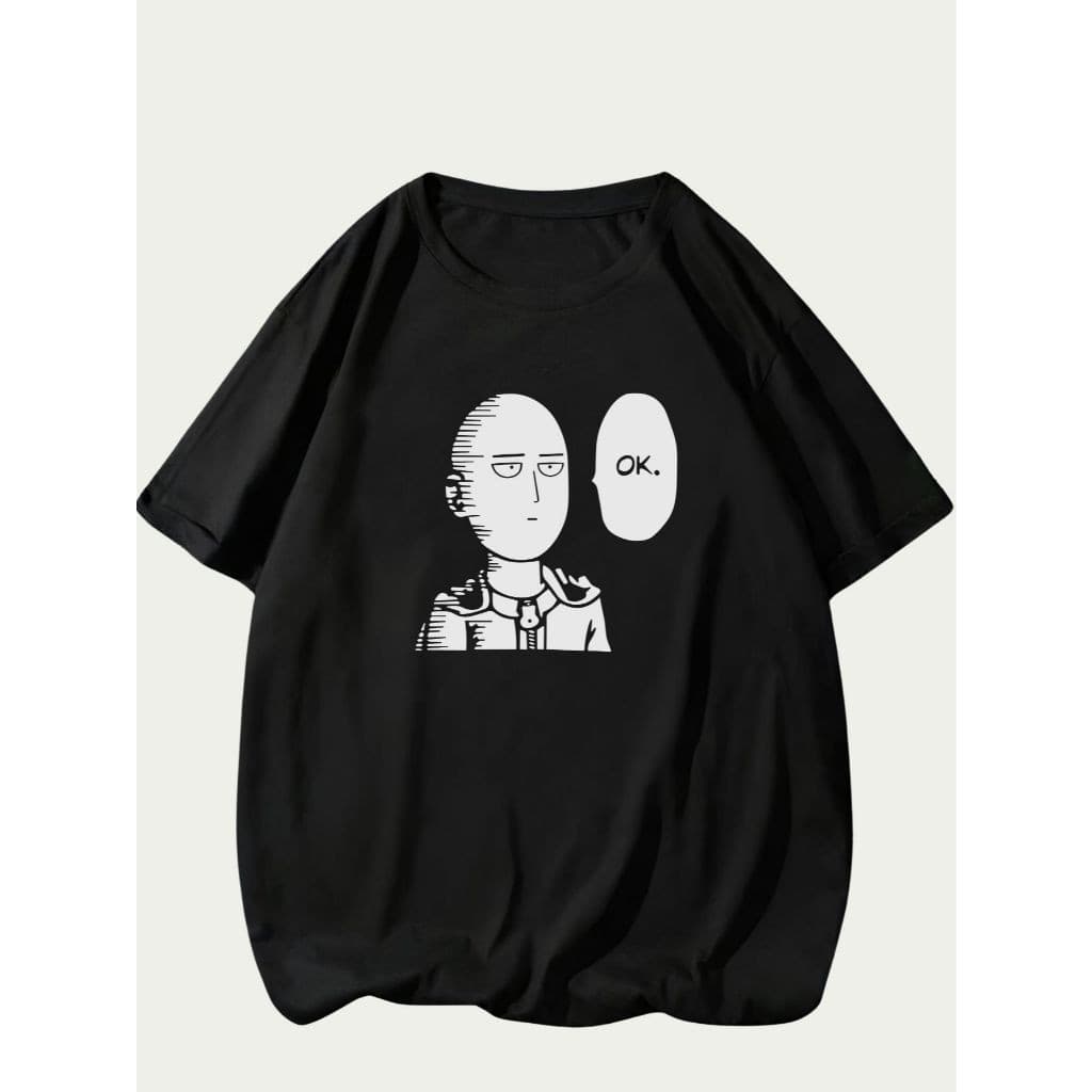 Camiseta Masculino Feminina Manga Curta Camisa Anime One punch Man Saitama Blusa Algodão