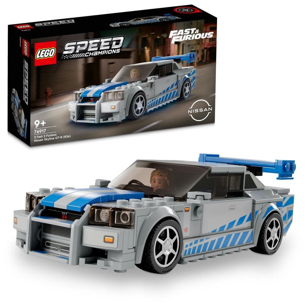 【IMPORTANTE: ENTREGA 20+ DIAS】LEGO Speed ​​Champions Velozes e Furiosos Nissan Skyline GT-R (R34) Brinquedo, Presente