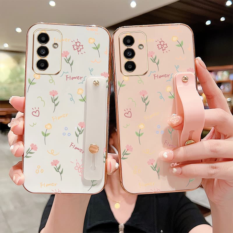 Caixa Para Samsung Galaxy A55 A35 A25 A54 A34 A16 5G A15 A14 A13 4G 5G A24 A04S 4G Suporte De Pulseira Com De Tela Cheia Anti-Gotas