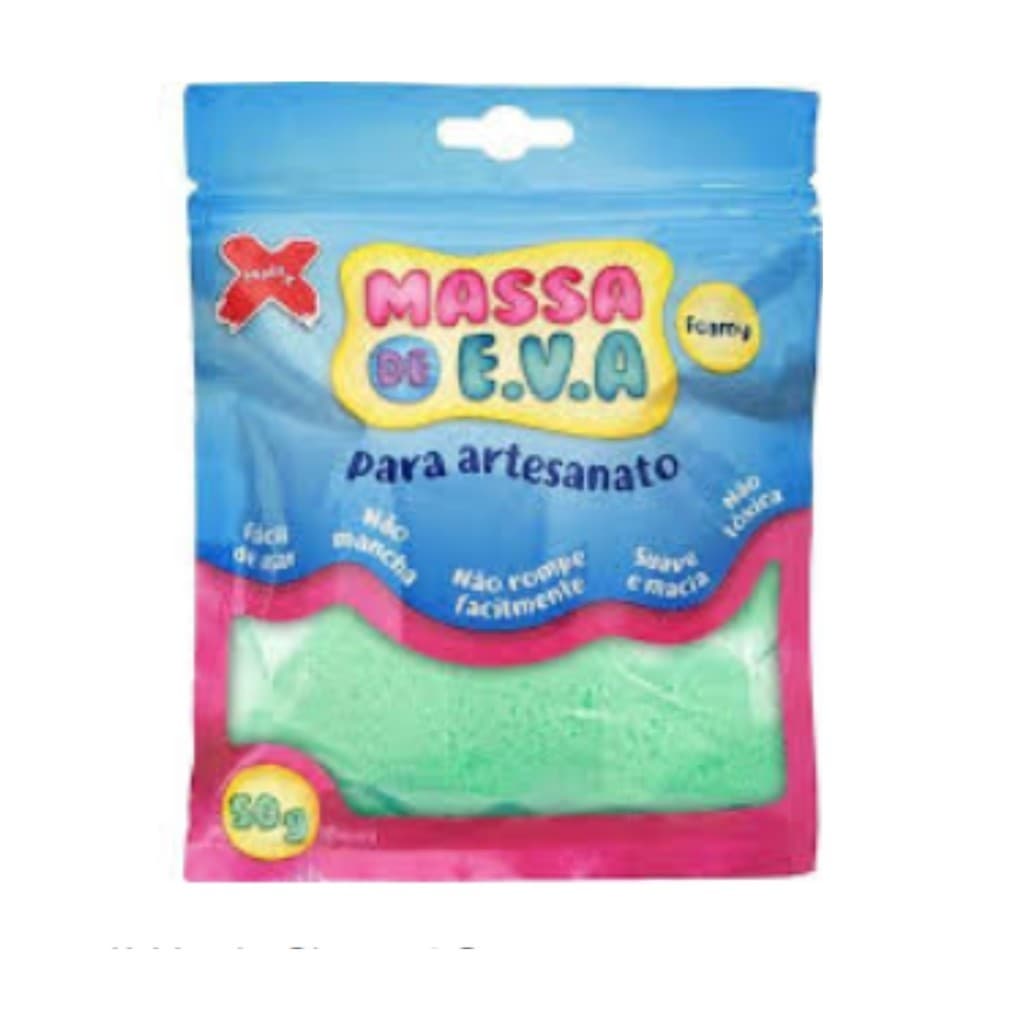 Massa de EVA Verde Claro Lisa 50g MAKE+