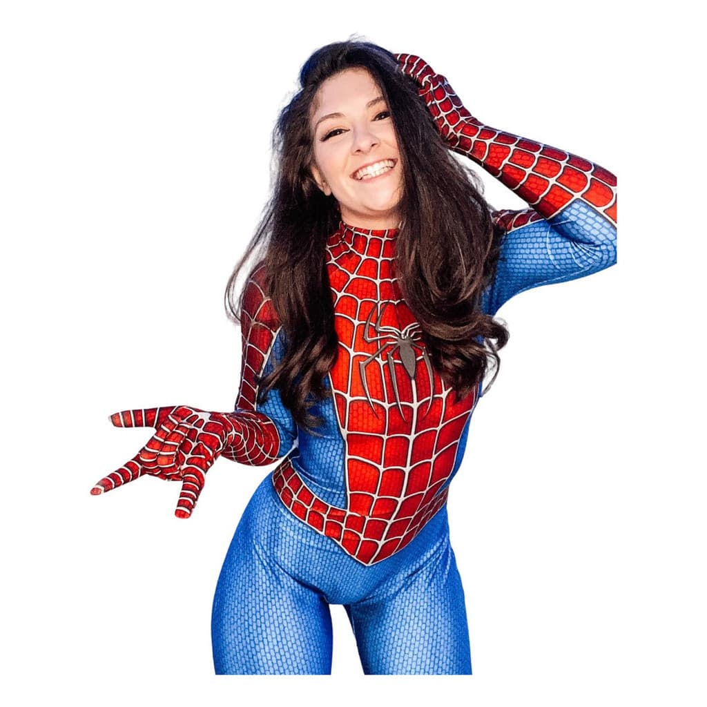 Fantasia Feminina Mary Jane Homem Aranha Tobey Filme Cosplay