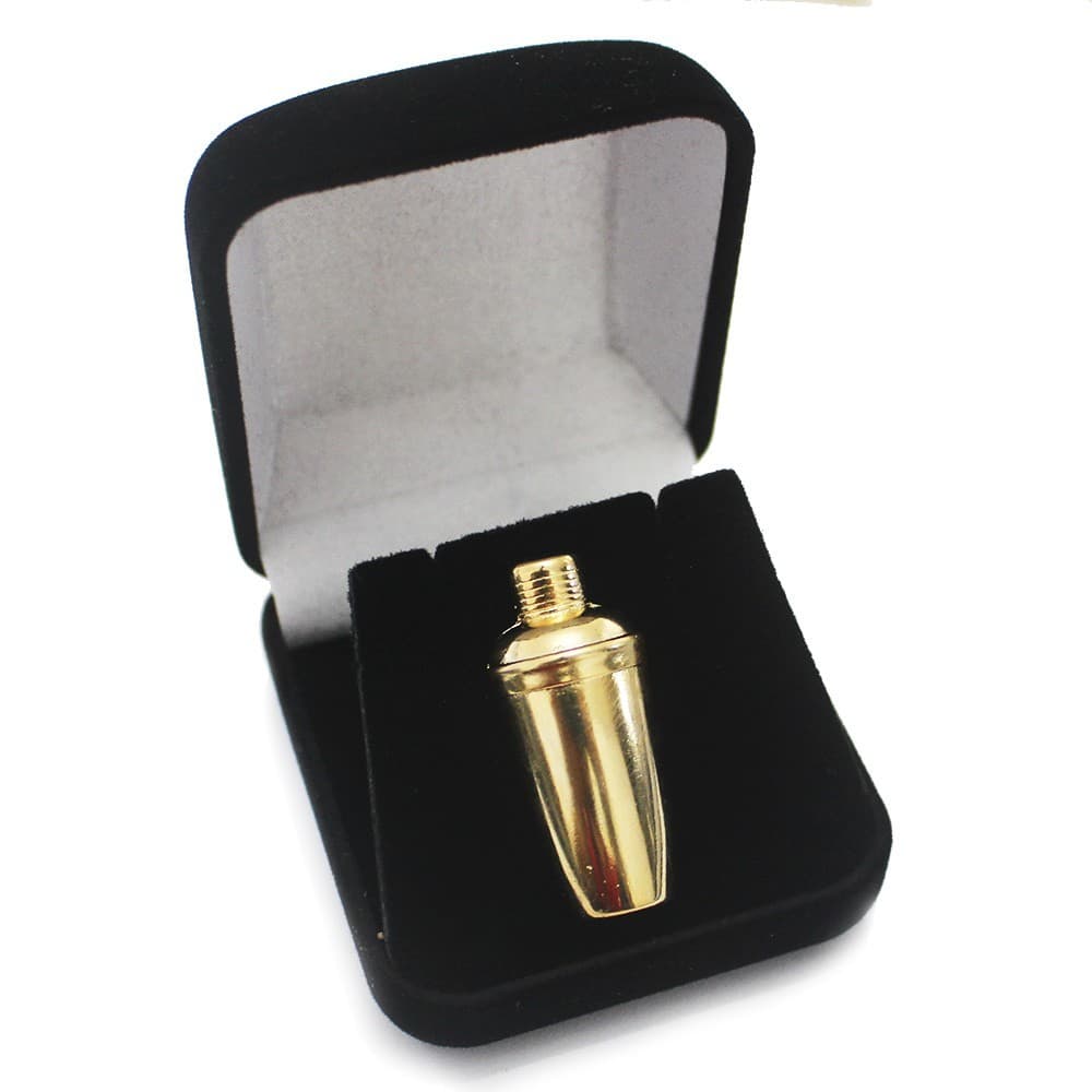 Broche Coqueteleira Banhado a Ouro