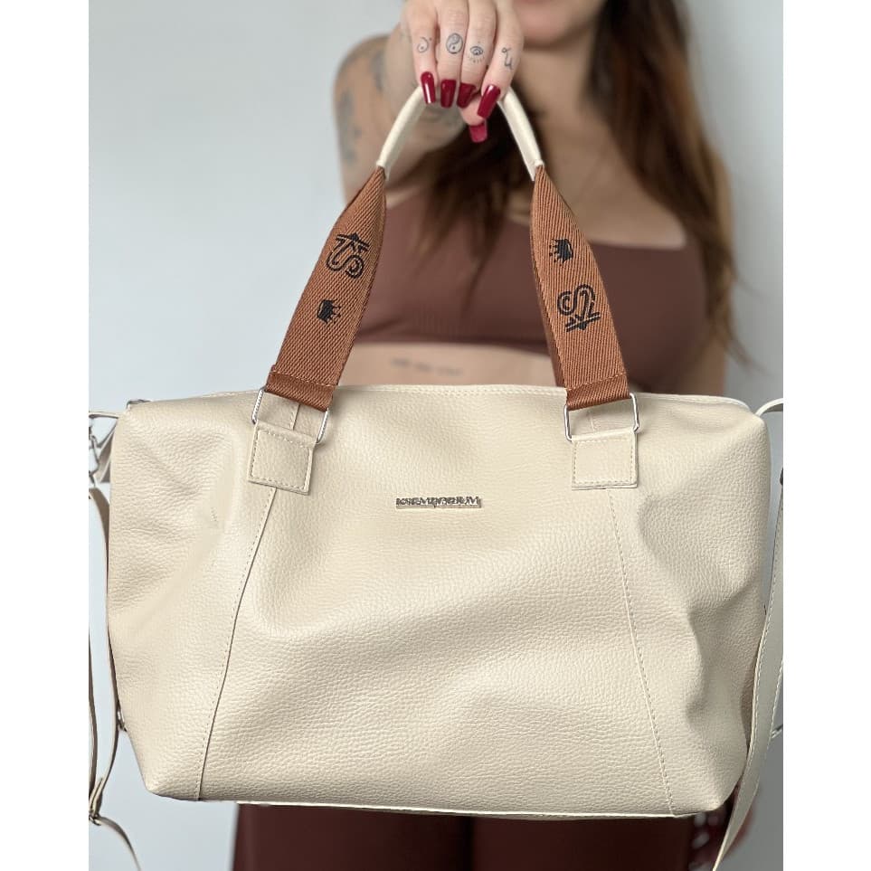 Bolsa Feminina Grande Espaçosa de Ombro Tiracolo Transversal Gorgurão Berlim