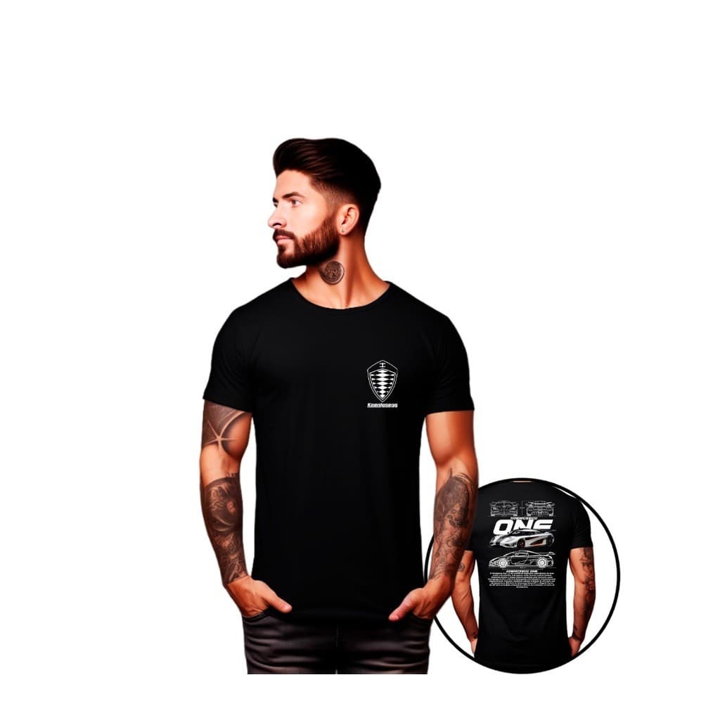 Camiseta T-shirt Basica Camisa Carro Corrida Luxo Koenigsegg One Super Esportivo