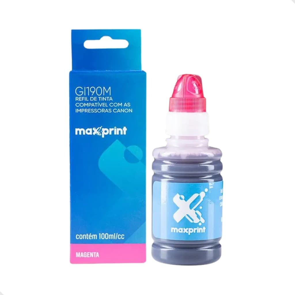 Refil Tinta Compatível Canon Gi190 M Magenta G2100 G2110 G3100 G3102 G3110 G3111 G4100 G4110 G4111