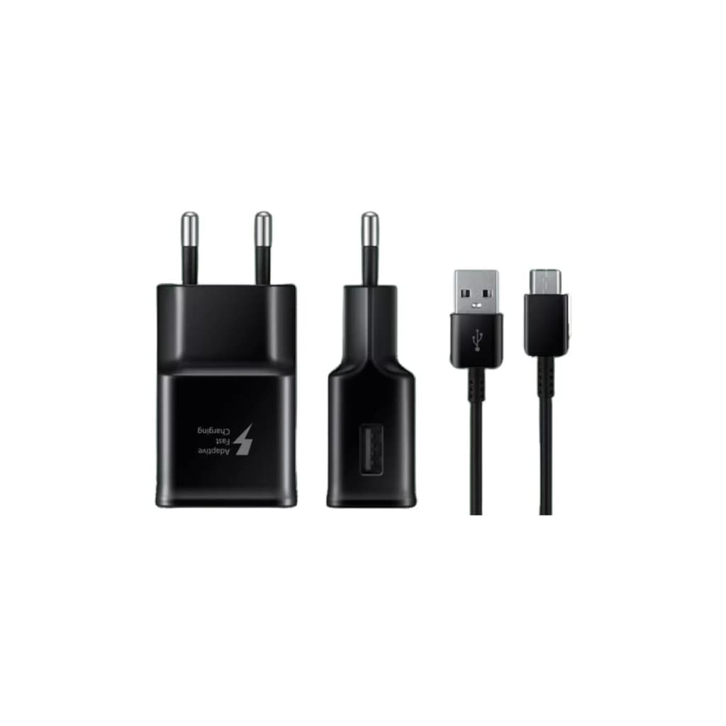 CARREGADOR TURBO 15W TIPO C PRETO COMPATIVEL SAMSUNG