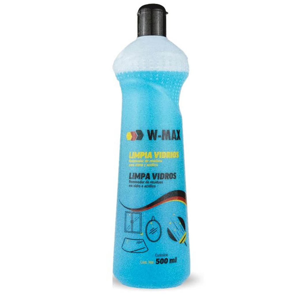 Limpa Vidros 500ml - W-Max Detergente Multiuso para Vidros Acrílicos Espelhos