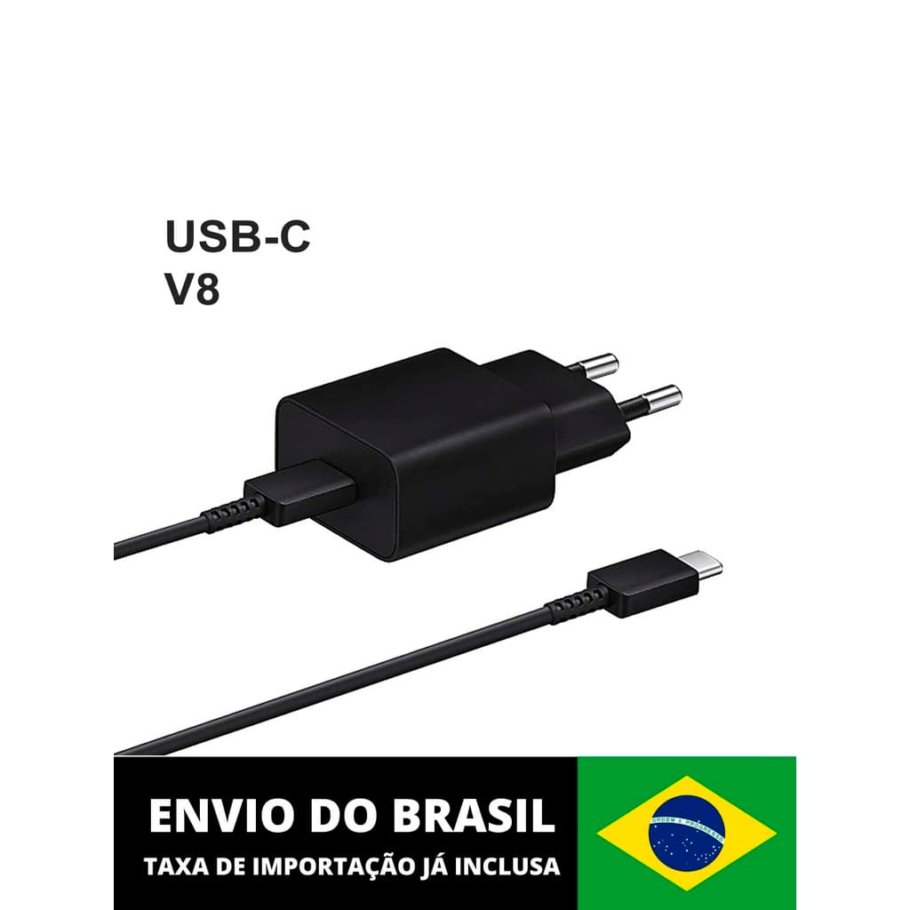 Carregador C9 (Ste) Tipo C ou V8 (Micro USB) Compatível Com Samsung